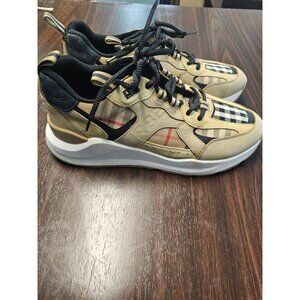Burberry Nylon, Leather Sneakers Size 43 / US 10 Archive Beige Color NO BOX